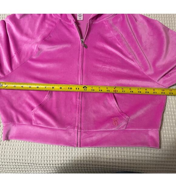 Vixtoria's Secret On Point Velour Bright Pink Track Suit Jacket Small Joggers XS - Picture 6 of 16